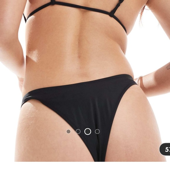 NWT Weekday Ava brazilian bikini bottom in black - Picture 6 of 6